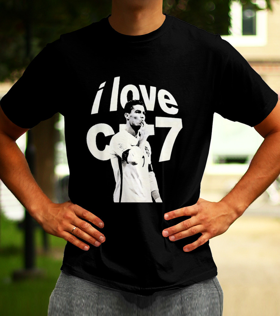 Cristiano Ronaldo I Love CR7 Image Al Nassr GOAT T-Shirt
