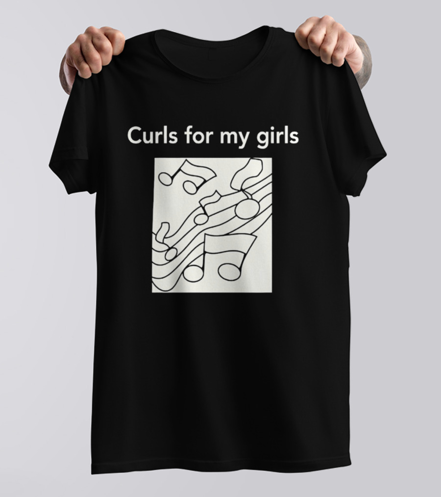 Curls For My Girls Music Notes T-Shirt