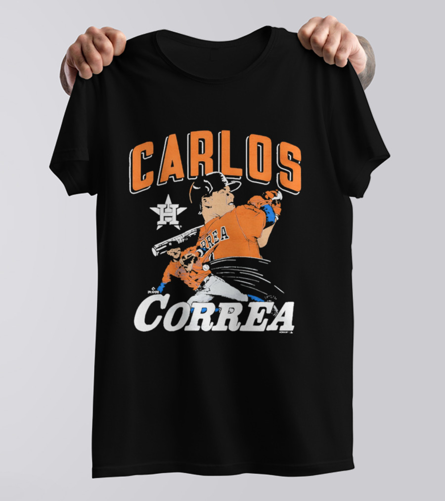 Carlos Correa Astros Caricature Tri Blend T-Shirt