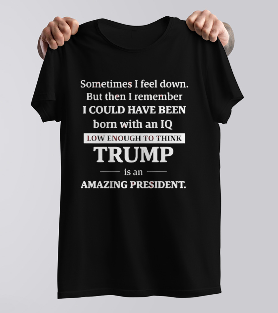 IQ Low Enough To Think Trump Is Amazing President T-Shirt