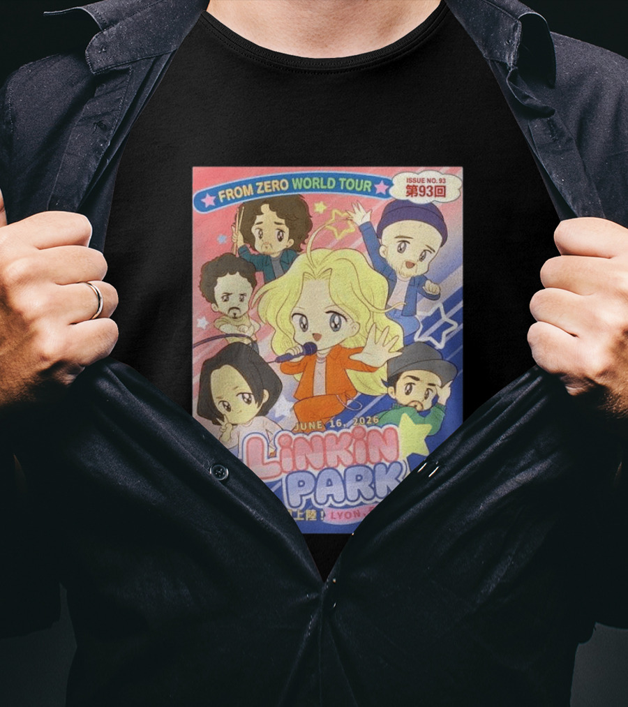 Linkin Park From Zero World Tour Issue No. 93 Lyon France Groupama Stadium June 16 2026 T-Shirt