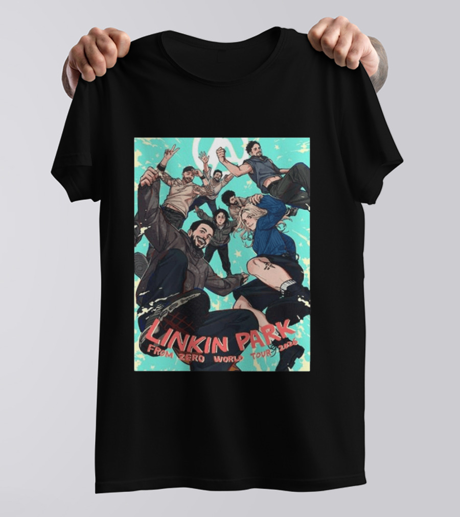 Linkin Park From Zero World Tour 2026 Munich Anime Style Concert T-Shirt