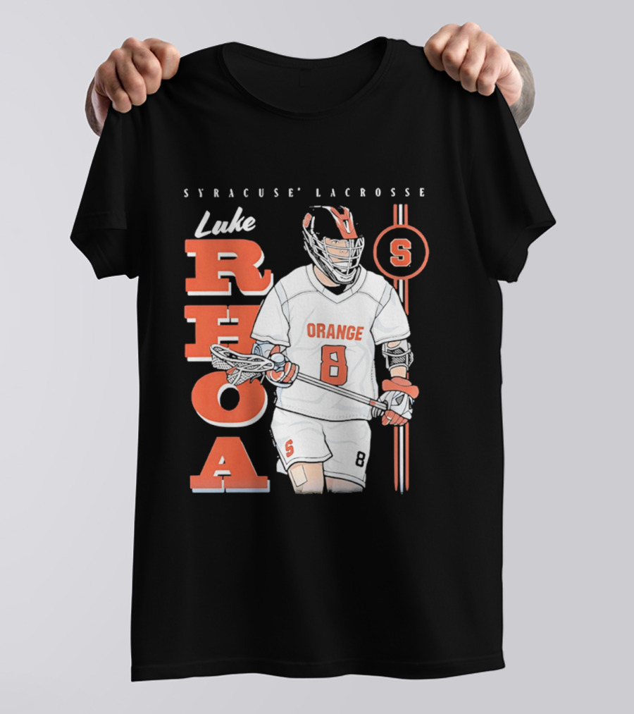 Luke Rhoa Syracuse Lacrosse Orange NCAA 8 T-Shirt