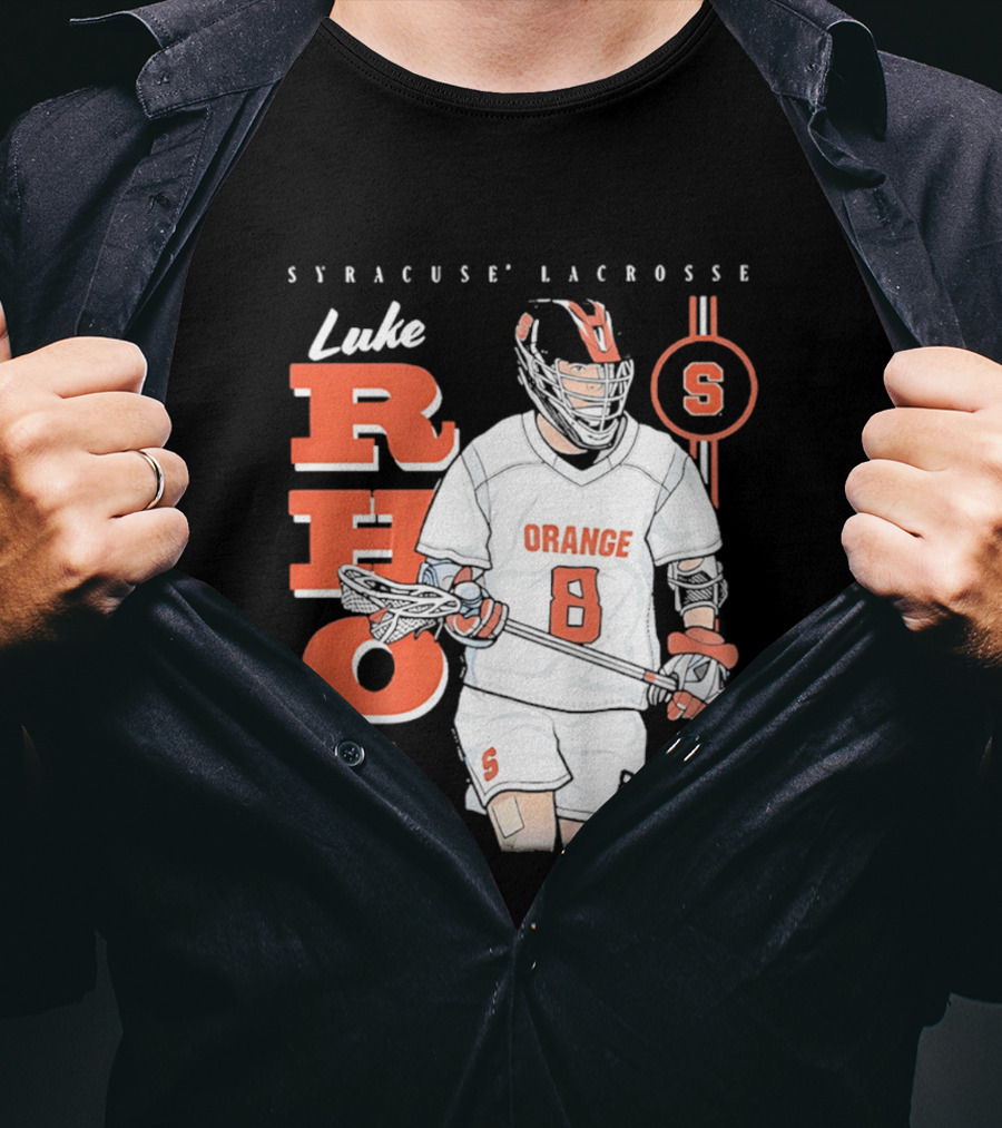 Luke Rhoa Syracuse Lacrosse Orange NCAA 8 T-Shirt