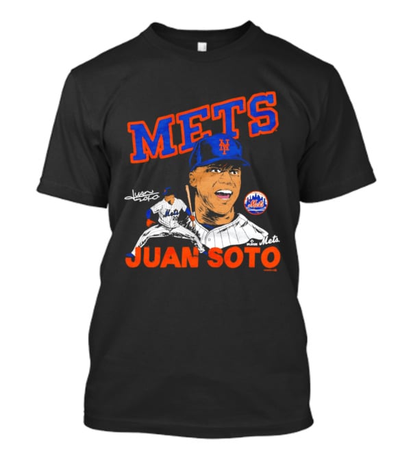 Mets Juan Soto Caricature Tri Blend T-Shirt