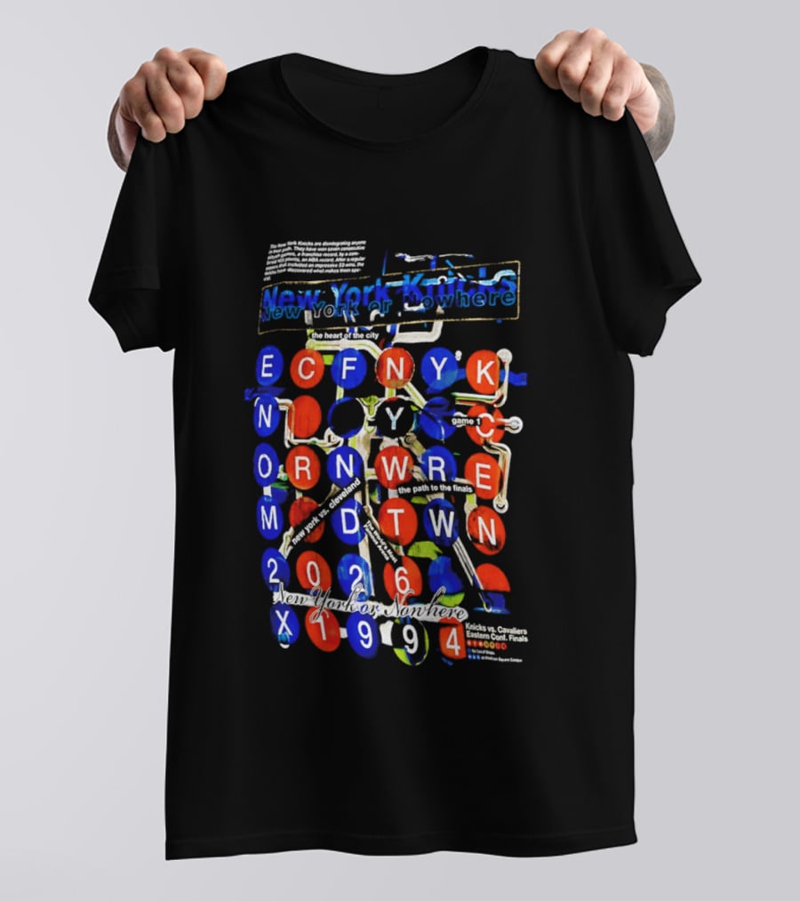 New York Knicks Nowhere Subway Map 1994 2026 T-Shirt