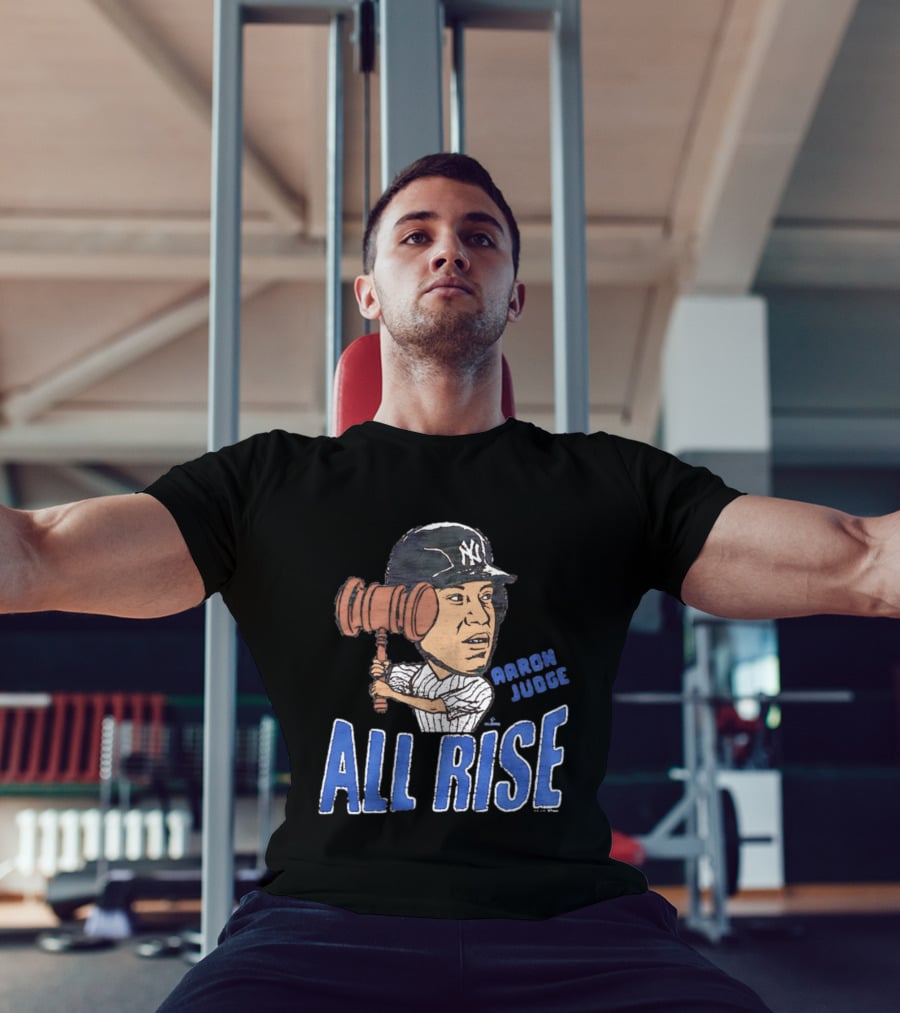 New York Yankees Aaron Judge All Rise Caricature Tri Blend T-Shirt