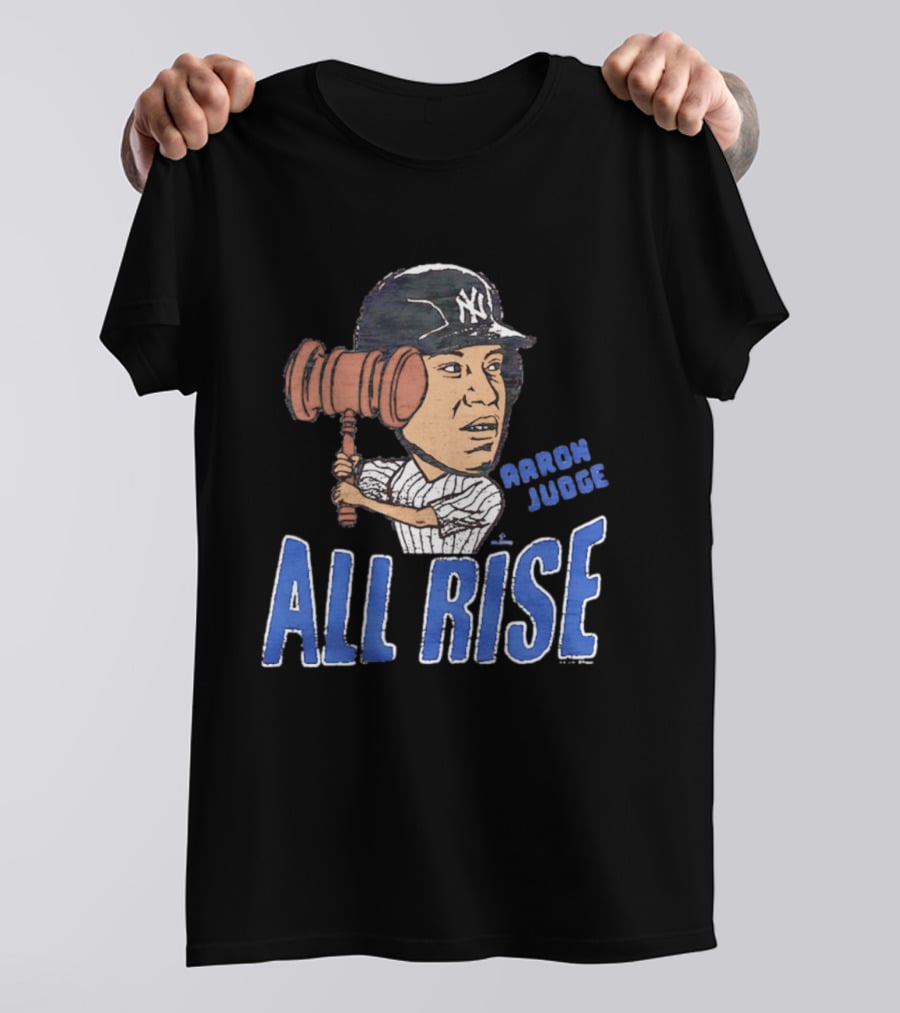 New York Yankees Aaron Judge All Rise Caricature Tri Blend T-Shirt