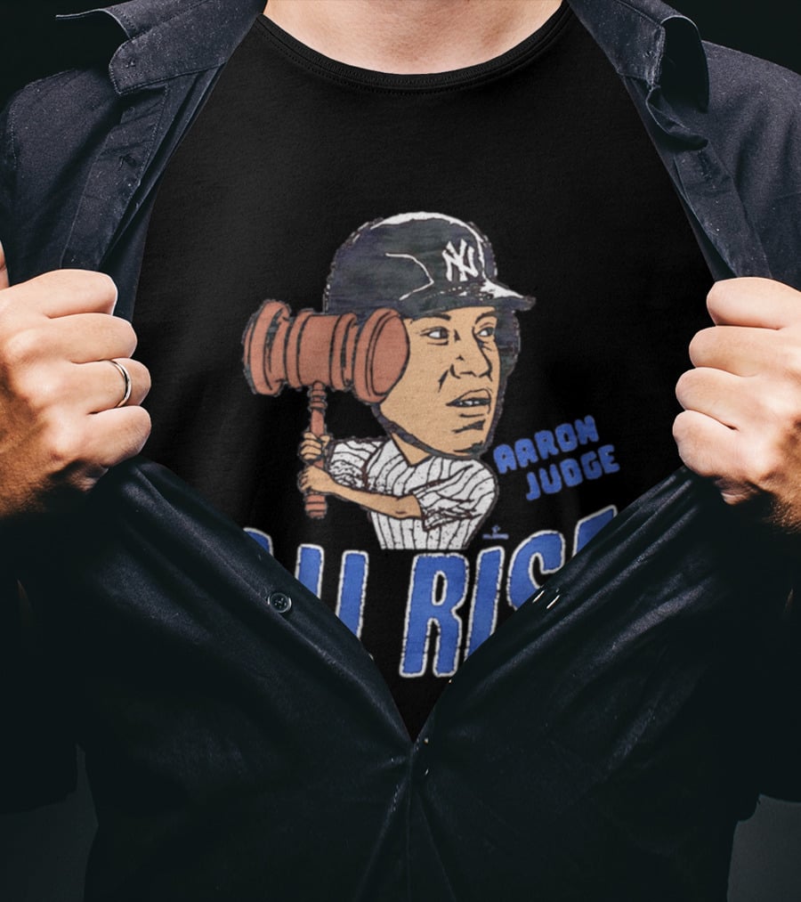 New York Yankees Aaron Judge All Rise Caricature Tri Blend T-Shirt