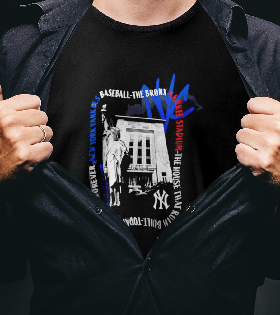 New York Yankees Baseball NYC The Bronx Yankee Stadium The House That Ruth Built T-Shirt