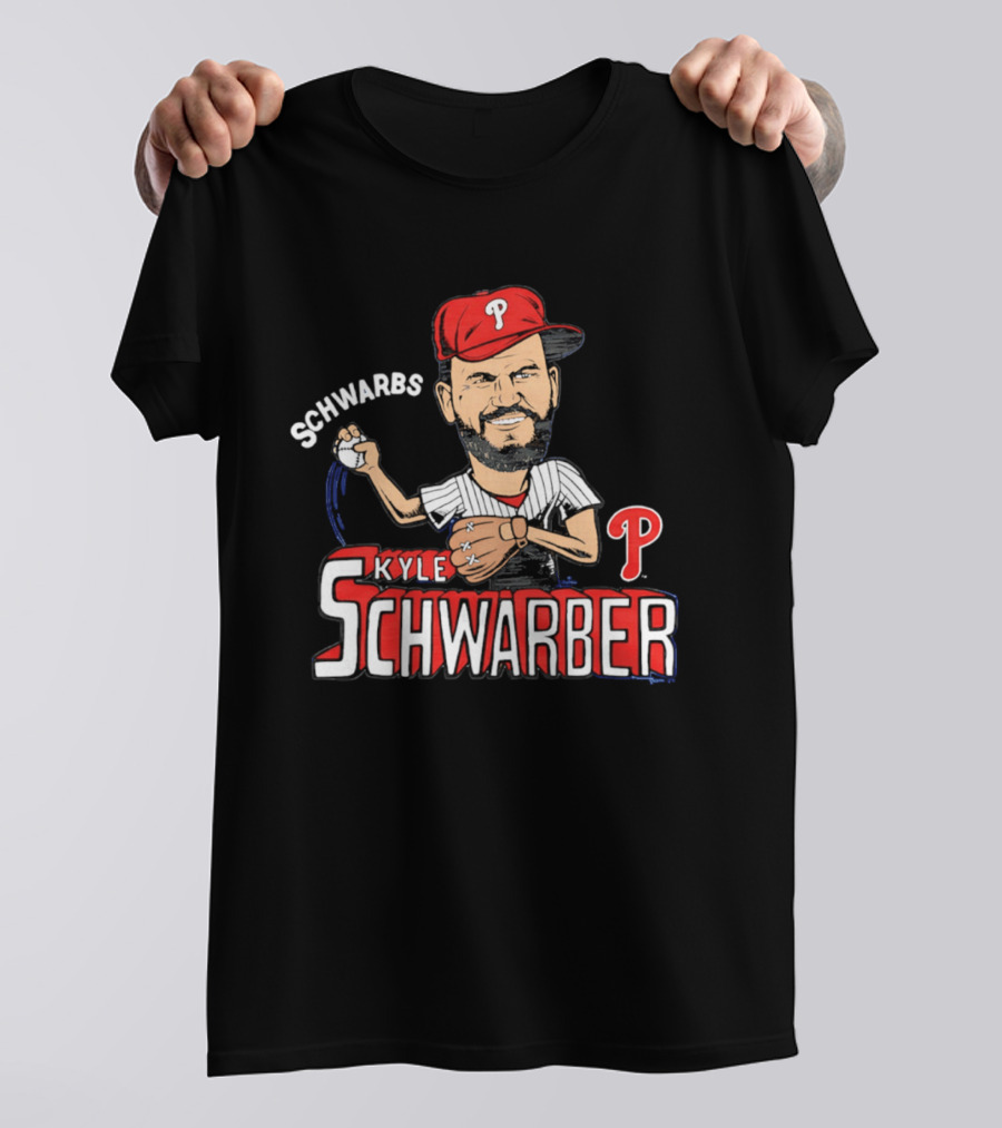 Philadelphia Phillies Kyle Schwarber Caricature Schwarbs Tri Blend T-Shirt