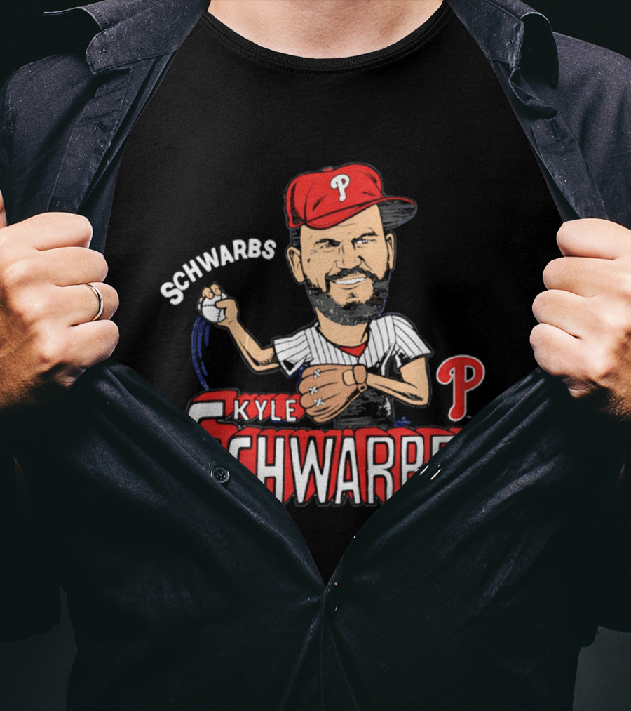Philadelphia Phillies Kyle Schwarber Caricature Schwarbs Tri Blend T-Shirt