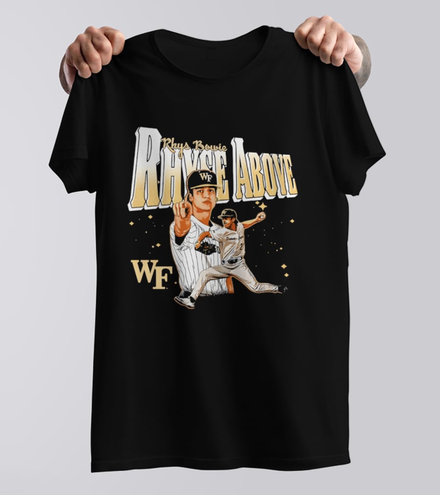Rhys Bowie Wake Forest WF Baseball Rhys Above T-Shirt