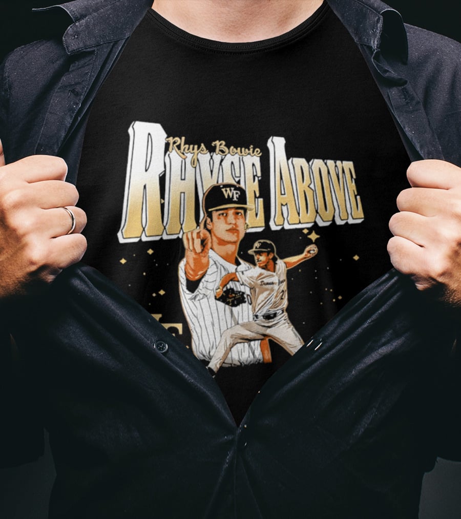 Rhys Bowie Wake Forest WF Baseball Rhys Above T-Shirt