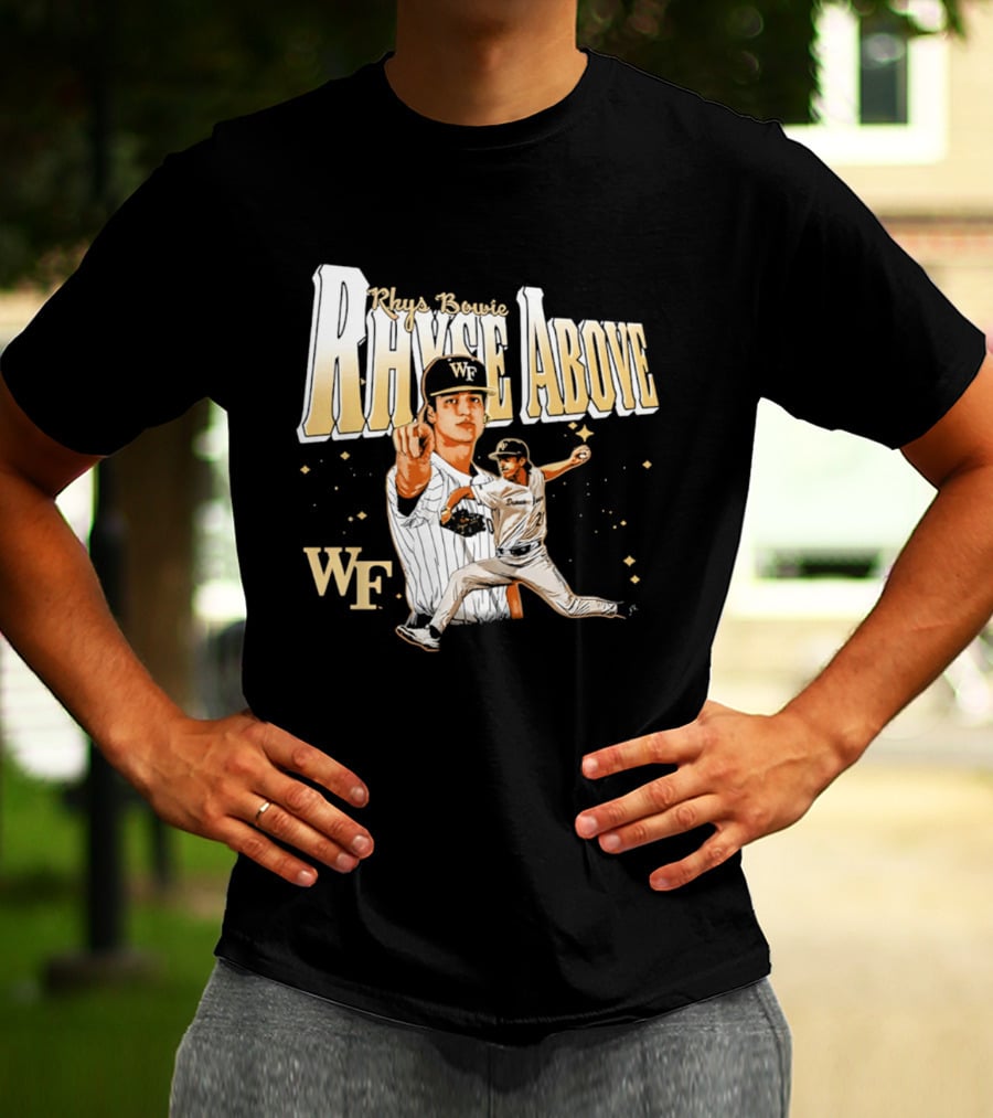 Rhys Bowie Wake Forest WF Baseball Rhys Above T-Shirt