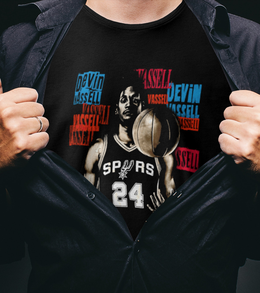 San Antonio Spurs Devin Vassell Number 24 Basketball Player T-Shirt