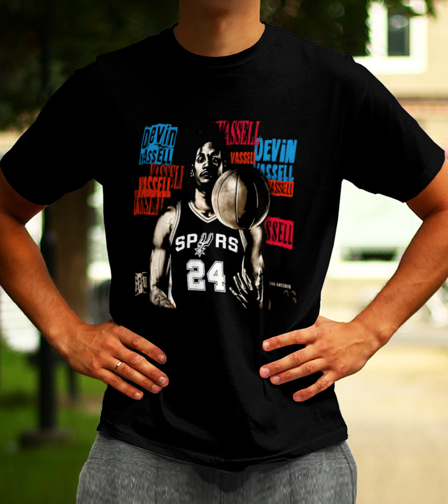 San Antonio Spurs Devin Vassell Number 24 Basketball Player T-Shirt