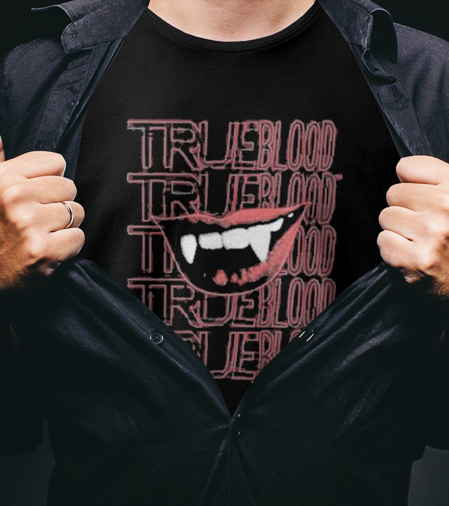 True Blood Vampire Fangs High Waisted Style Collection T-Shirt