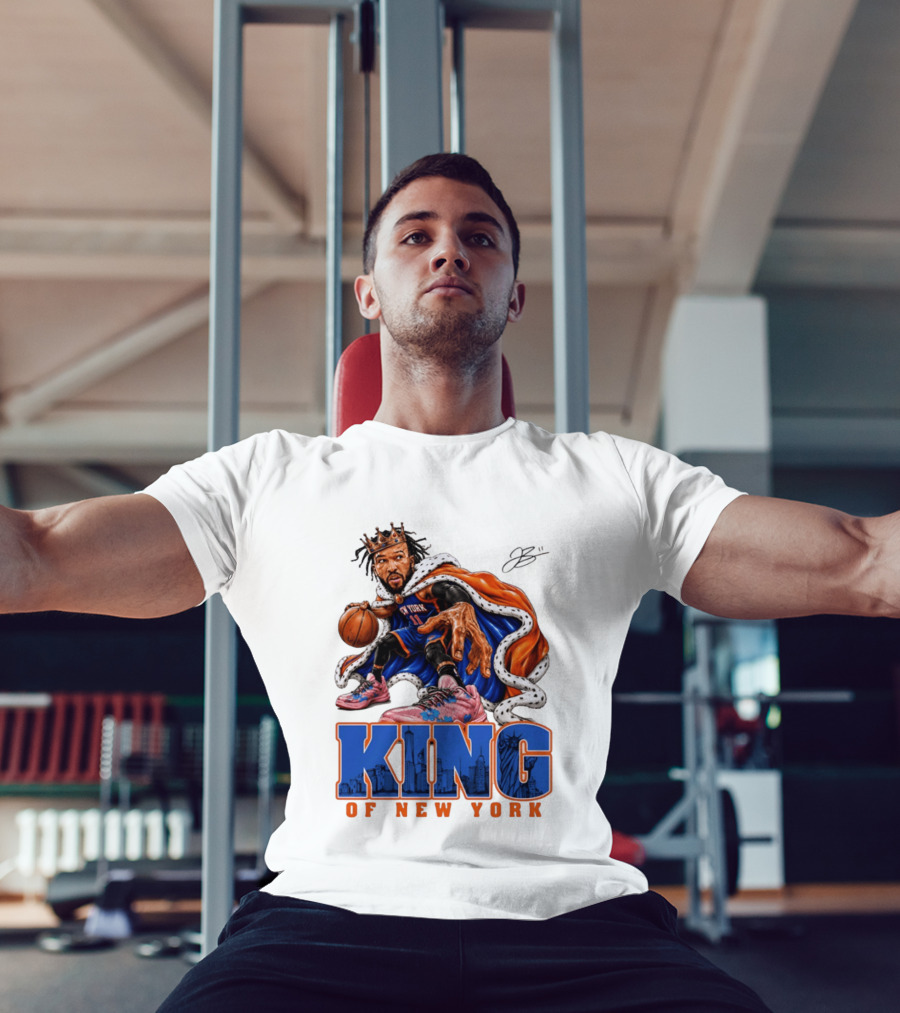 Jalen Brunson King Of New York Knicks Crown Cape T-Shirt