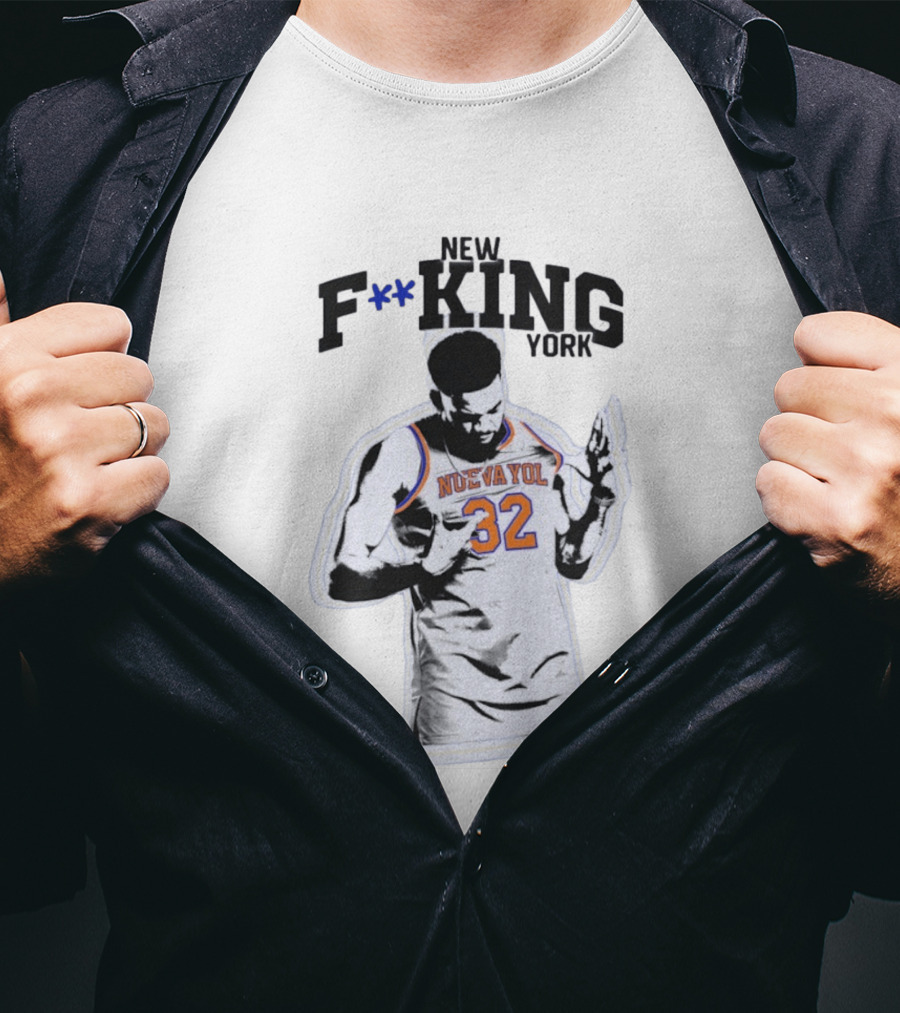 New F**king York Nueva Yol 32 Basketball Player T-Shirt
