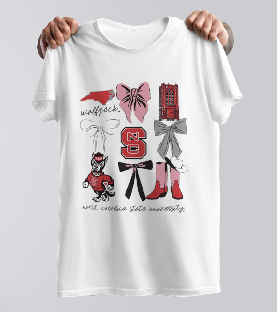 NC State Wolfpack Bows Boots North Carolina State University T-Shirt