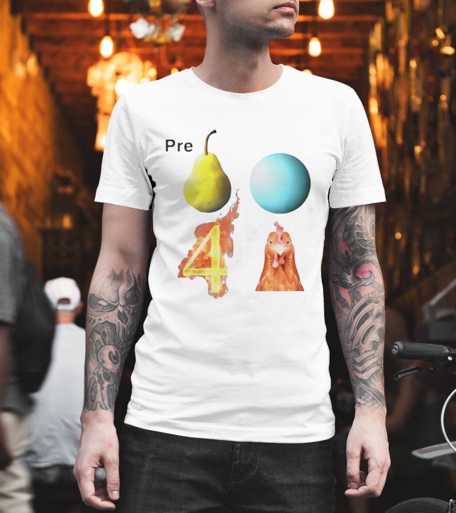 Pre Pear Blue Egg Fire 4 Chicken T-Shirt