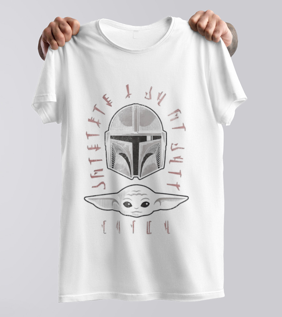 The Mandalorian Helmet Grogu Star Wars Just A Kid This Is The Way T-Shirt