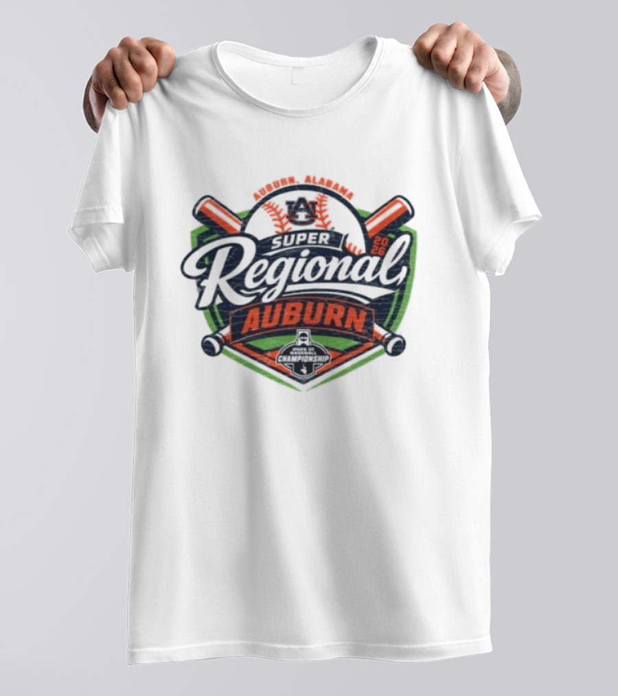 Auburn Baseball Tigers 2026 Regional Competition Event T-Shirt