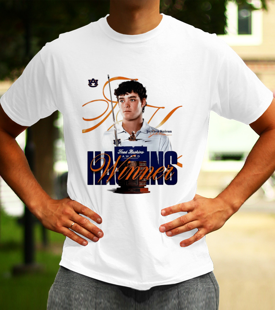 Auburn University Jackson Koivun Fred Haskins Award Winner Golf T-Shirt