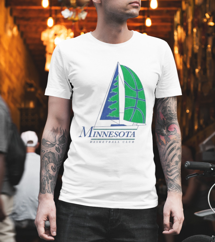 Minnesota Basketball Club Sailing Boat And Hoop T-Shirt