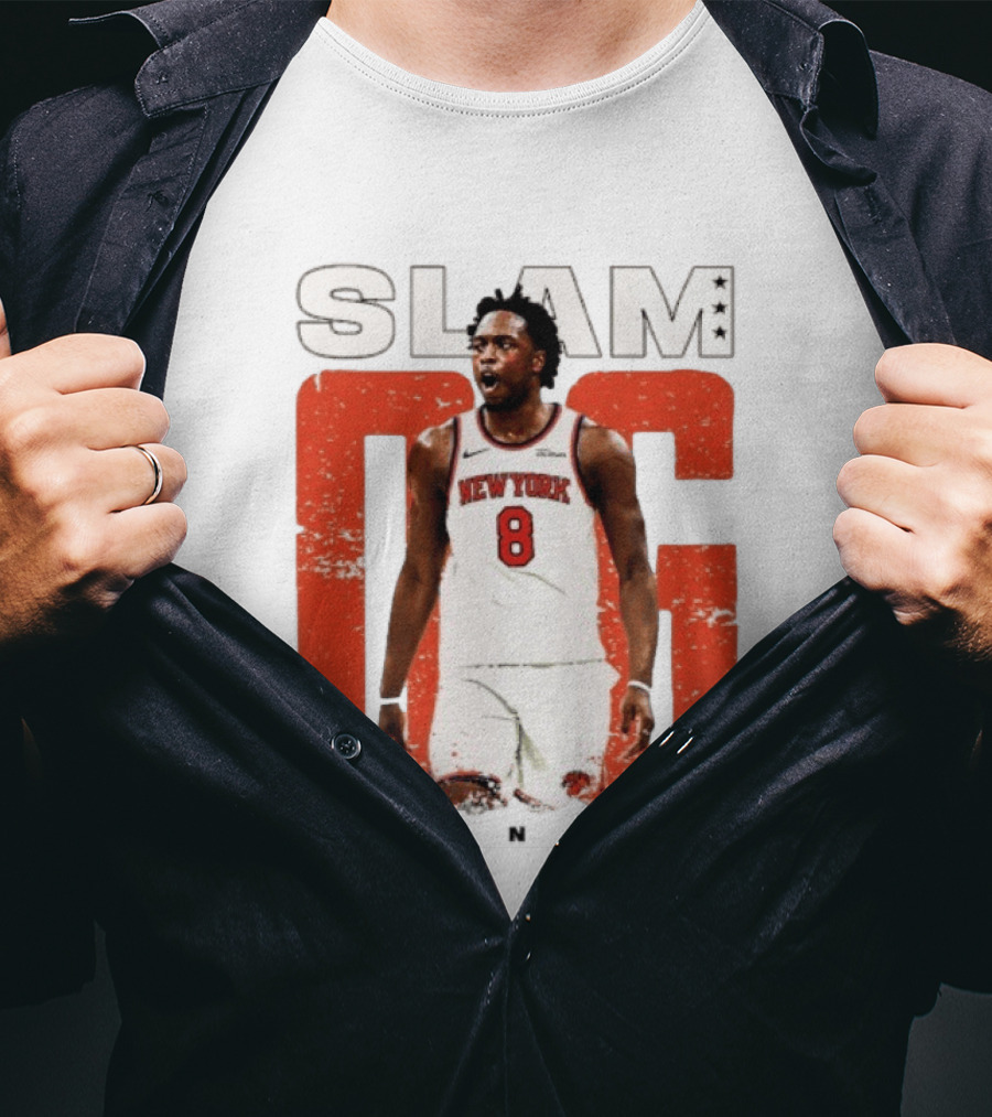 SLAM New York Knicks OG Anunoby NBA Basketball 8 T-Shirt