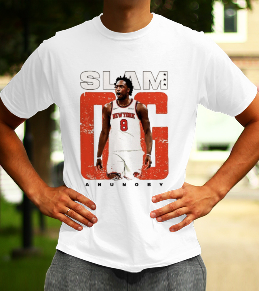 SLAM New York Knicks OG Anunoby NBA Basketball 8 T-Shirt