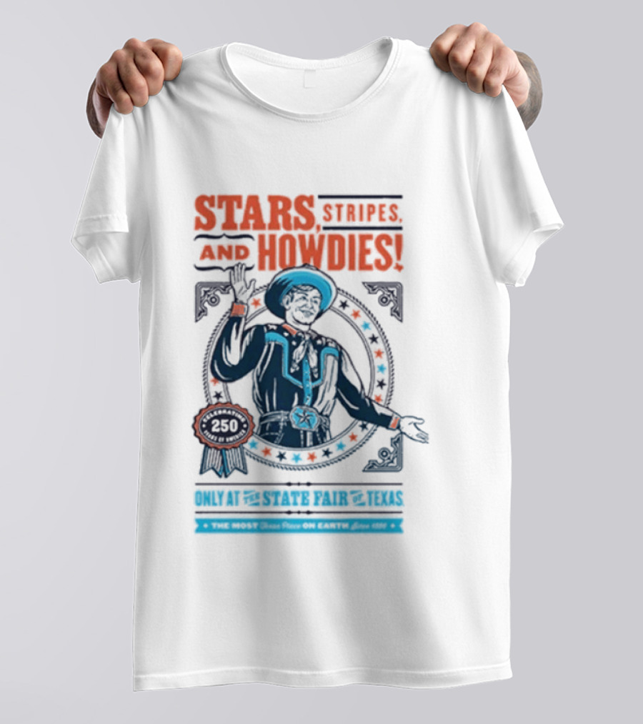 Stars Stripes And Midways State Fair Of Texas 2026 250 Big Tex Circle T-Shirt