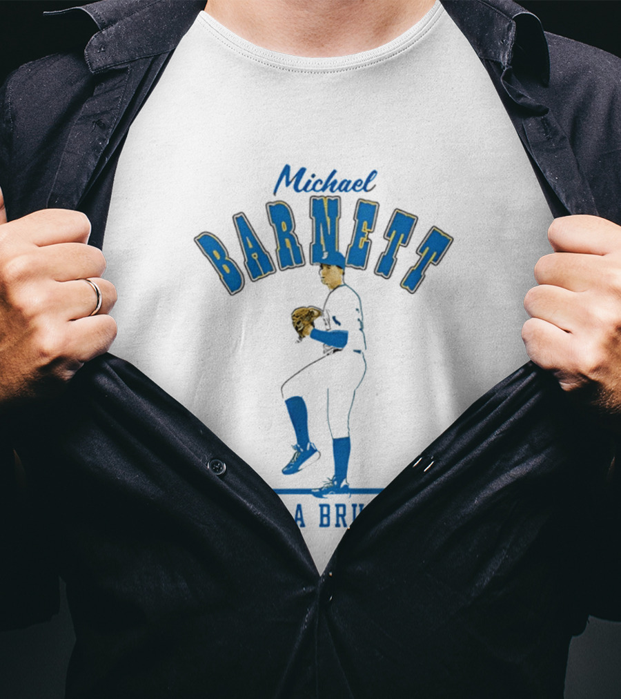 Michael Barnett UCLA Bruins Baseball Pitching T-Shirt