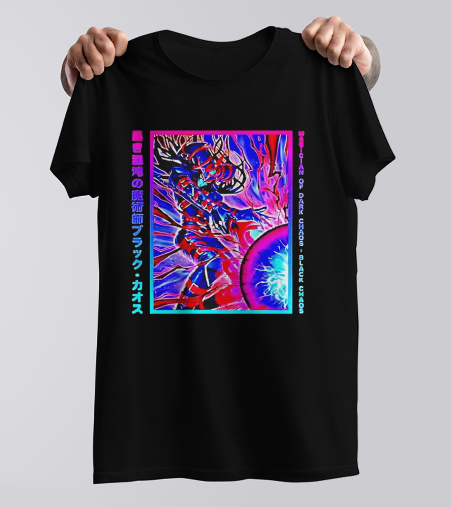 Officila Magician Of Dark Chaos Black Chaos Vaporwave Anime Yugioh T-Shirt