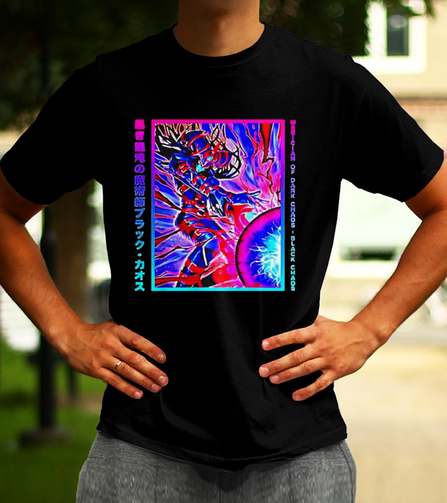 Officila Magician Of Dark Chaos Black Chaos Vaporwave Anime Yugioh T-Shirt