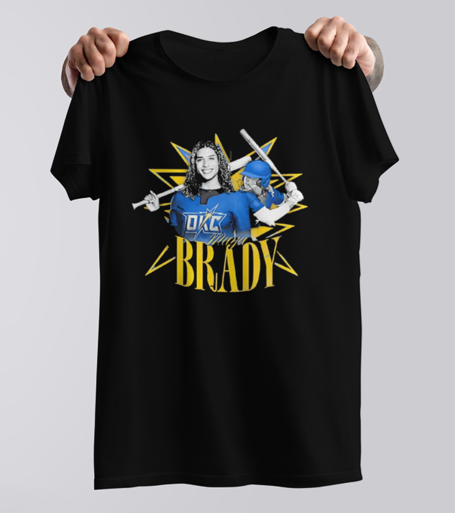 Oklahoma City Spark Maya Brady Stars Softball Player OKC T-Shirt