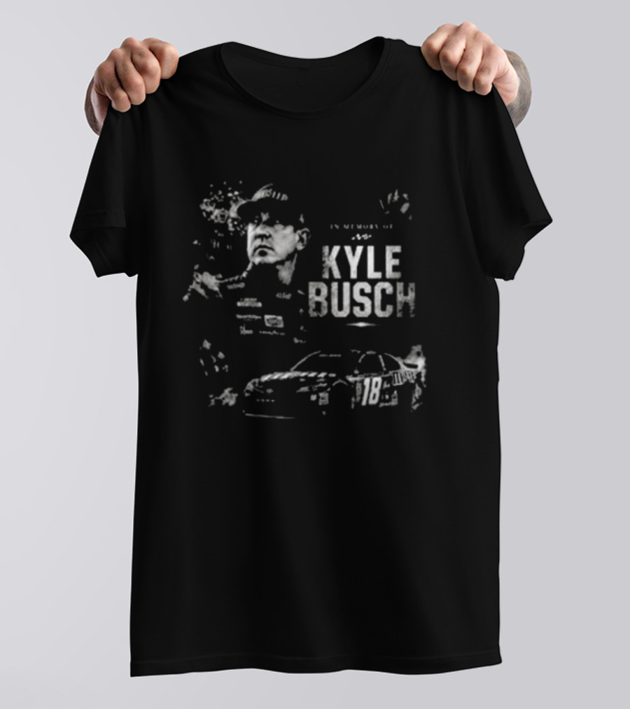 In Memory Of Kyle Busch 2026 NASCAR Racing Driver With Car T-Shirt