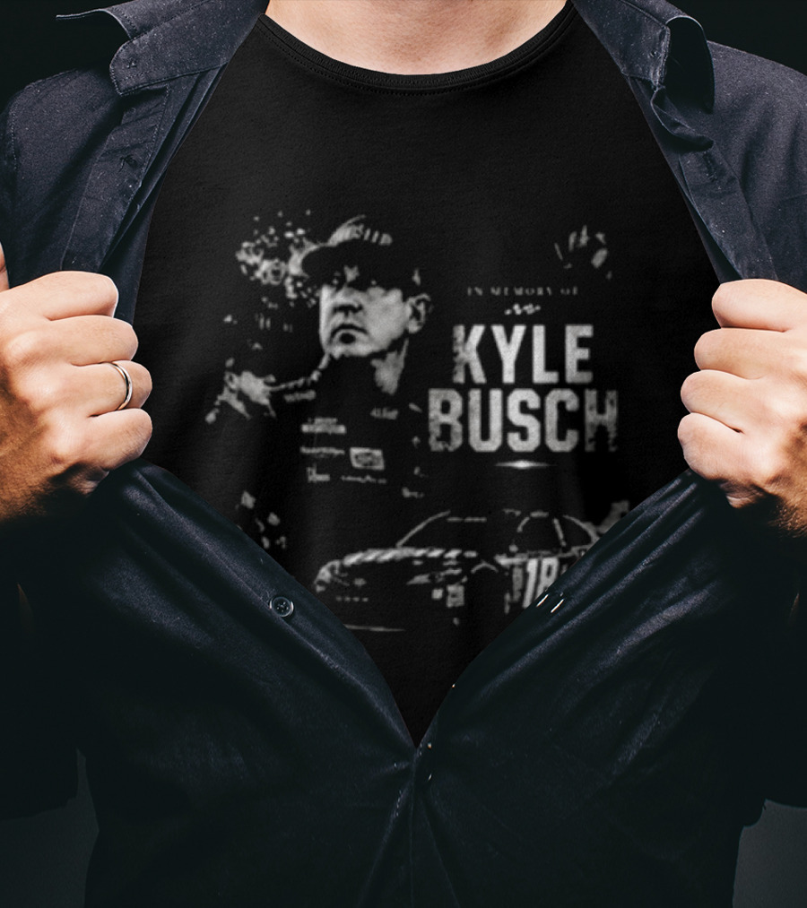 In Memory Of Kyle Busch 2026 NASCAR Racing Driver With Car T-Shirt