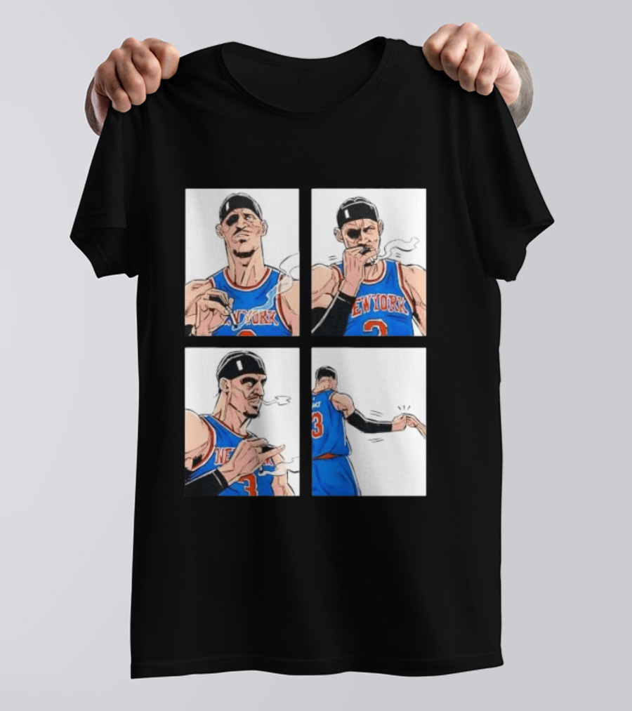New York Knicks Number 3 Smoking Gesture Josh Hart Moment T-Shirt