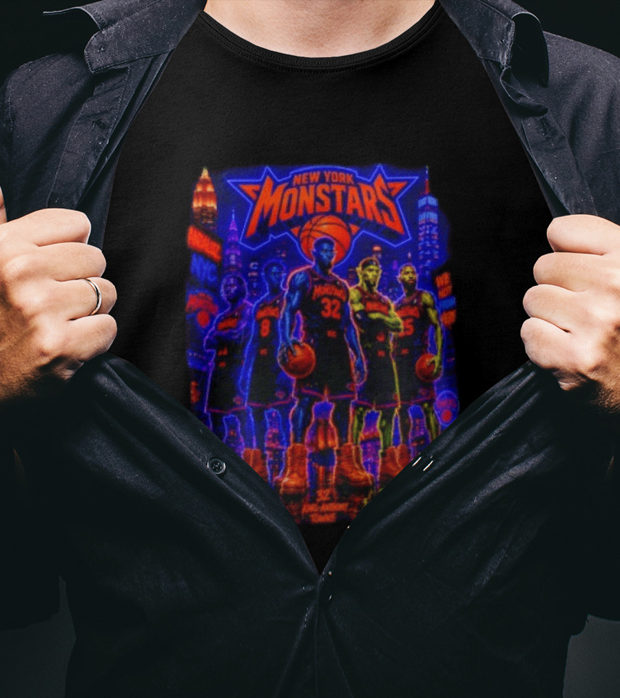 New York Monstars Space Jam Knicks Basketball T-Shirt