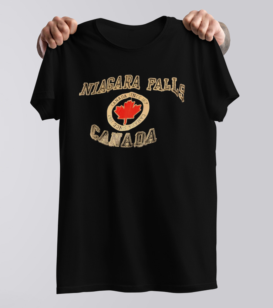 Niagara Falls Canada Maple Leaf Since 1867 Vintage Stitched T-Shirt