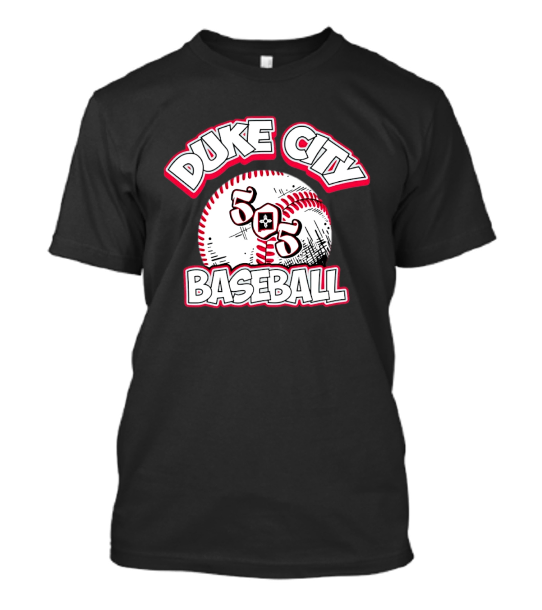 Duke City Baseball 505 Zia Symbol And Baseball T-Shirt