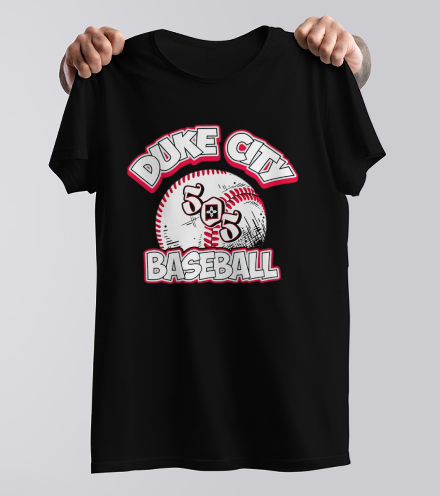Duke City Baseball 505 Zia Symbol And Baseball T-Shirt