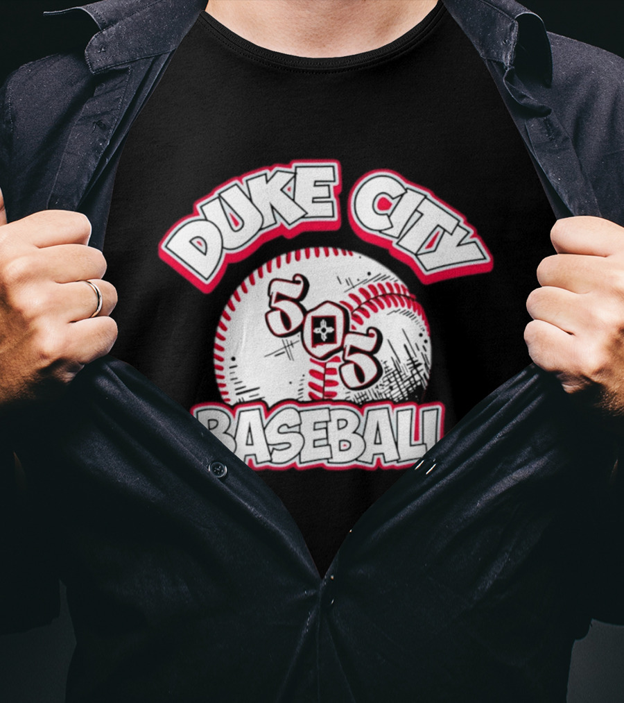 Duke City Baseball 505 Zia Symbol And Baseball T-Shirt