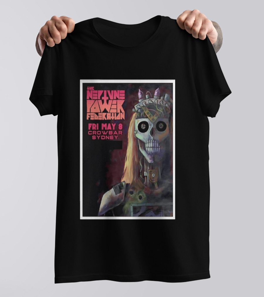The Neptune Power Federation May 8 Crowbar Sydney Skull T-Shirt