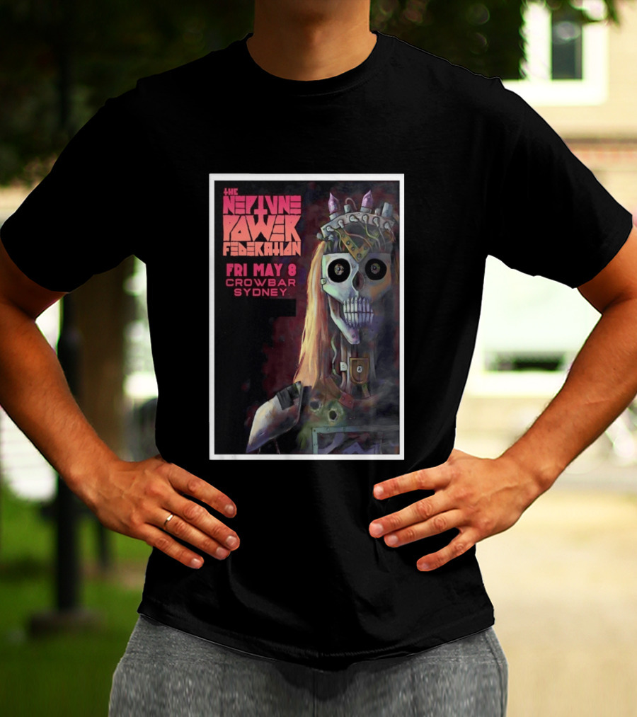 The Neptune Power Federation May 8 Crowbar Sydney Skull T-Shirt