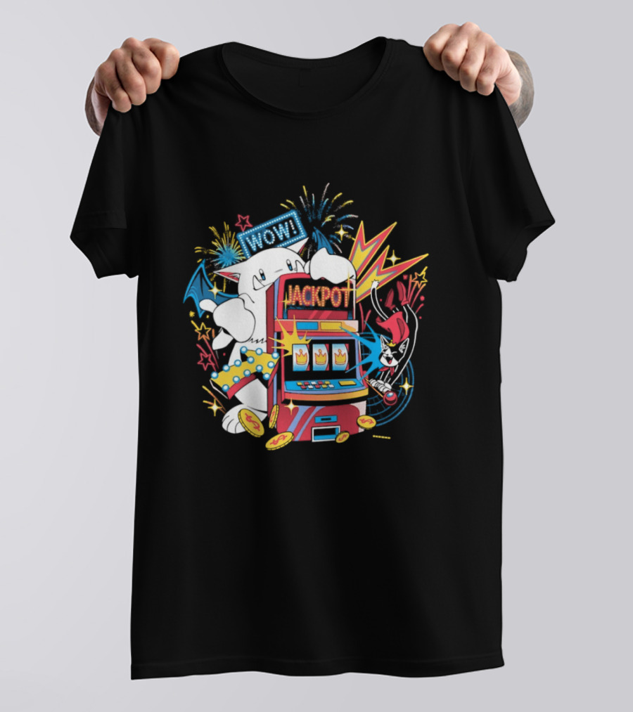 Final Fantasy Moogle Jackpot Slot Machine WOW Explosion T-Shirt