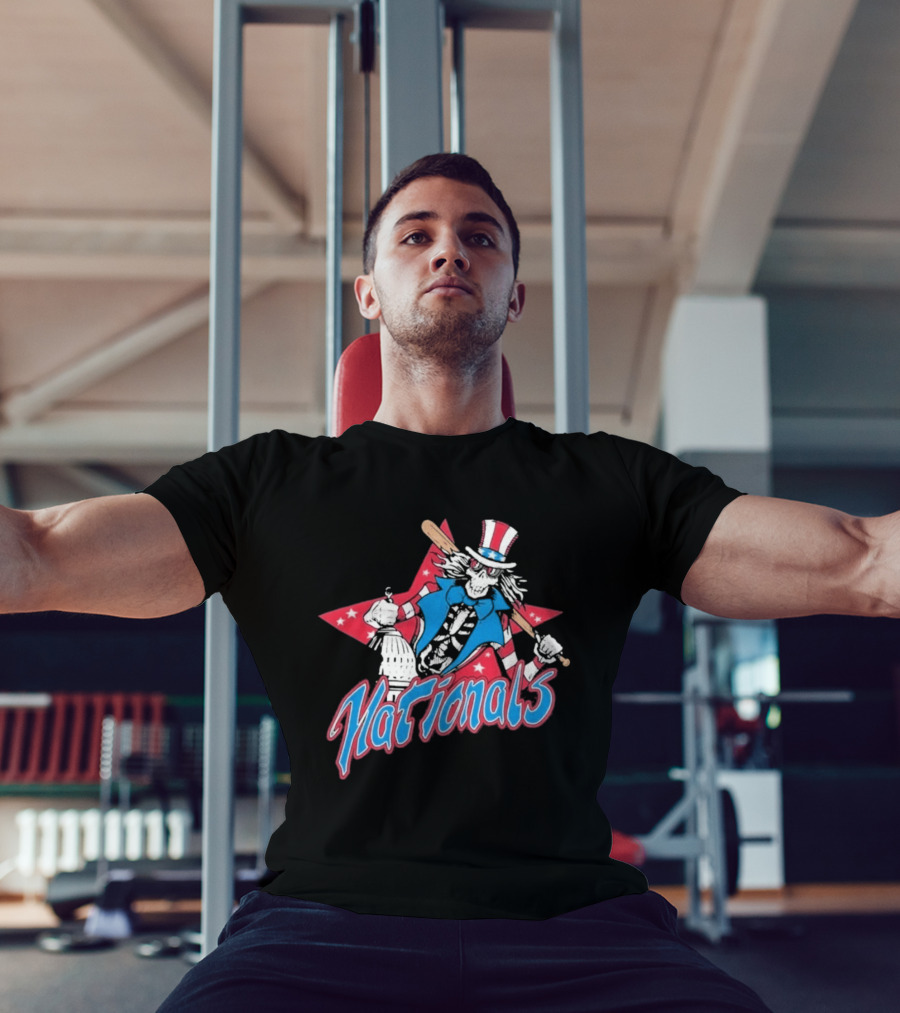 Washington Nationals Grateful Dead Uncle Sam Star Baseball Collaboration T-Shirt
