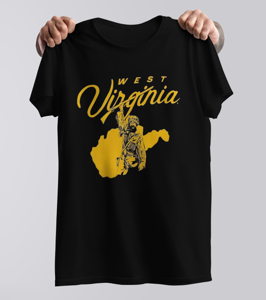 West Virginia Mountaineers State Outline Mountaineer T-Shirt